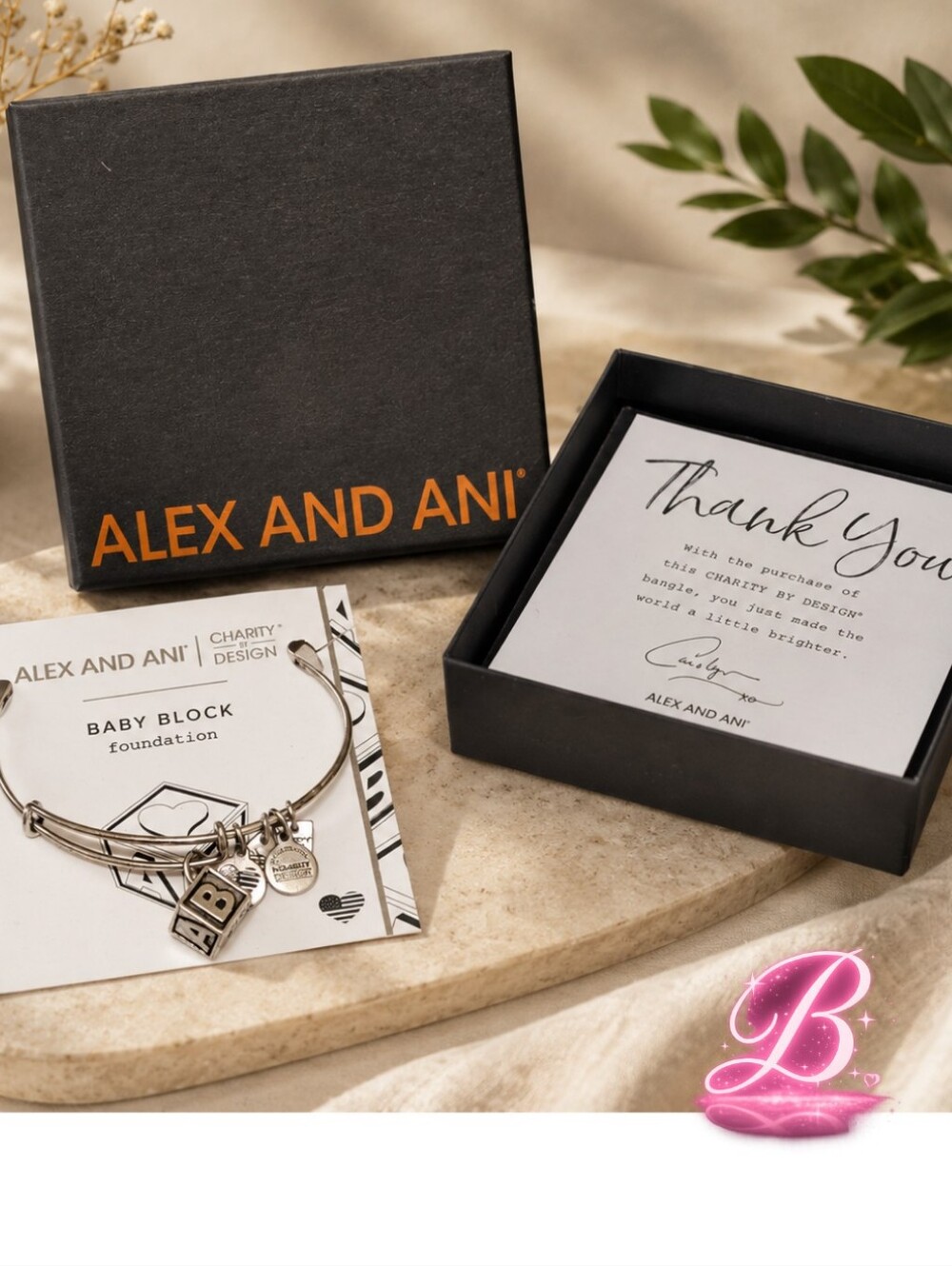 Alex and Ani Baby Block Charm Bracelet, Silver, NIB
